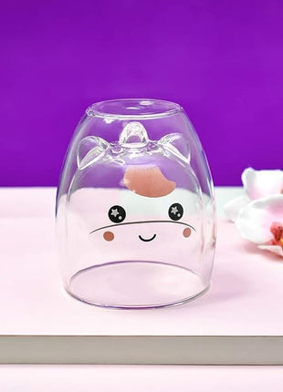 Unicorn Mug Cute Mugs Glass Double Wall Insulated Glass Espresso Cup, Coffee Cup, Tea Cup, Milk Cup, Kawaii Gifts, for women girls friends, Christmas Birthday (Unicorn)
