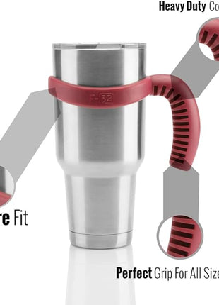 F-32 40oz Handle - 8 COLORS - Compatible with 40 Oz RTIC tumbler, 40Oz Simple Modern, PURE, Fireki and most 40 oz tumblers - DOES NOT fit Ozark Trail (DIVINE WINE)