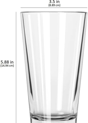 Libbey Bar Essentials Tumbler Glasses Set of 6, Modern Style 16 Oz Glass Set, Dishwasher Safe Tall Drinking Glasses Set for Wine, Beer, and Cocktail