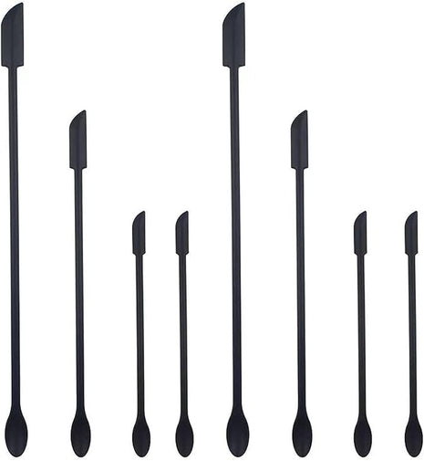 8 Pieces Mini Silicone Spatula Set, Small Rubber Spatula for Makeup, Thin Jar Scraper for Kitchen