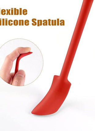 Silicone Spatula Set (6Pcs) - Mini Scraper Tool for Beauty & Food - Reach Every Last Drop, Multi-Size Spatulas for Makeup Jars, Lotion Bottles & Kitchen Containers