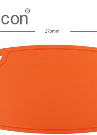 Liflicon Extra Large Thick Silicone Cutting Boards for Kitchen 14.6'' x 10.43'' Flexible Cutting Chopping Boards/Mats Non-slip Deep Drip Juice Groove, Dishwasher Safe-Orange