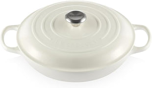Le Creuset Enameled Cast Iron Signature Braiser, 3.5 qt., White