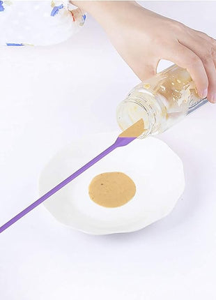 Mini Spatula Silicone Spatula Set - 4pcs Small Makeup Scrapers for Cosmetics, Reusable Beauty Tiny Tools, Thin Jar Scraper, Get the Last of the Makeup Out of the Bottle(Candy Colors)