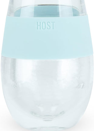 HOST Wine Freeze Cooling Cup, Plastic Double Wall Insulated Freezable Drink Chilling Tumbler with Freezing Gel Wine Glasses for Red and White Wine, Set of 1, 8.5 oz, Ice