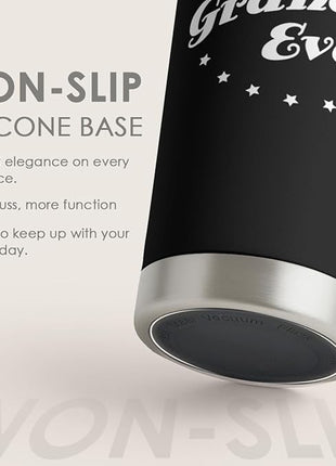 SANDJEST Tumbler Best Grandpa Ever Gift Set for Papa, Grandfather - 20oz Insulated Travel Mug - Great Christmas Father's Day, Birthday, Christmas Gifts (Black - Grandpa)