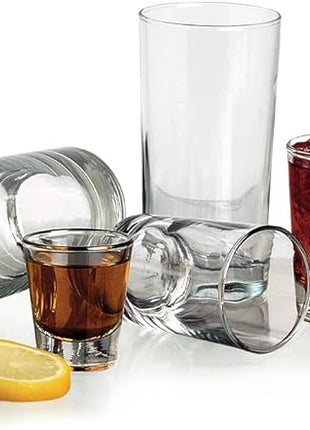 Anchor Hocking Heavy Base Drinking Glasses Set, 12 oz Tumbler Glasses, Set of 12
