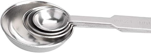 4Pcs Measuring Spoons Set, Premium Stainless Steel Metal Spoon Set, Tablespoon and Teaspoon, for Accurate Measure Liquid or Dry Ingredients, for Cooking Baking, Dishwasher Safety