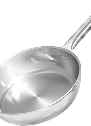 SUNHOUSE 11 Inch Tri-Ply Stainless Steel Frying Pan, Whole-Clad No Coatings Skillet with Stay-cool Handle for Cooking, Durable & Oven Safe to 500°F, Dishwasher Safe, Compatible with All Cooktops