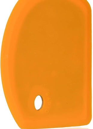 Sapid Flexible Curved Edge Silicone Bowl Scraper(5.98"×4.3"), Food Grade Dough Scraper for Baking Sourdough Bread, Cake, Bench Scrapers, Multipurpose Kitchen Dish Scrapers, Easy to Clean (1, Orange)