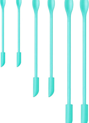 Silicone Spatula Set (6Pcs) - Mini Scraper Tool for Beauty & Food - Reach Every Last Drop, Multi-Size Spatulas for Makeup Jars, Lotion Bottles & Kitchen Containers