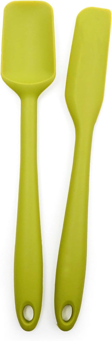 RSVP International Ela's Favorite Silicone Spatula, Green, 8" | BPA-Free Silicone | Scrape Batters, Flip Eggs, Ice Cakes, & More | Dishwasher Safe & Heat Resistant | Cooking, Baking & More