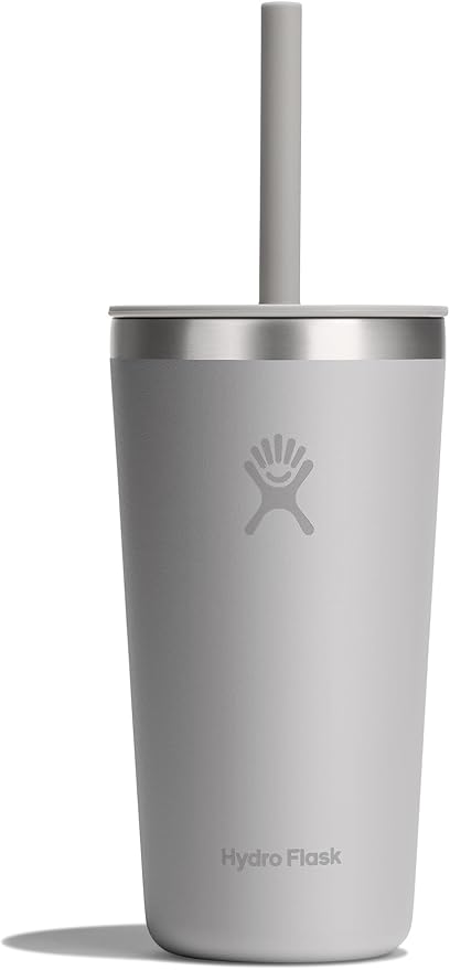 Hydro Flask All Around Tumbler Straw Lid, Insulated Travel Mug, Stainless Steel Coffee Cup 20 Oz Tonal Birch