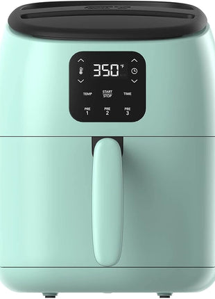 DASH Tasti-Crisp™ Electric Air Fryer Oven, 2.6 Qt., Aqua – Compact Air Fryer for Healthier Food in Minutes, Ideal for Small Spaces - Auto Shut Off, Digital, 1000-Watt