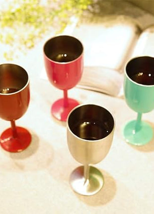 AMZUShome Stainless Steel Wine Glasses Cups.Double Walled Vacuum Insulated Wine Tumbler With Lid and Straw.Friendship,Christmas,Birthday Gifts for Women Men Friends Dad Mom(10oz Stainless steel)