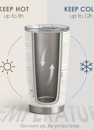 SANDJEST Sister Gifts 20oz Stainless Steel Insulated Travel Mug, Gifts for Women, Girls, Birthday, Christmas