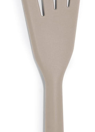 GreenPan Silicone Fish Turner Spatula, Slotted Cooking Kitchen Utensil, Flexible Rubber Nonstick Cookware, Rigid Steel Core, Heat-Resistant, Anti-Slip Handle, BPA-Free, Dishwasher Safe, Taupe