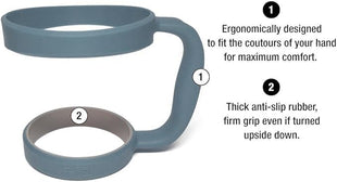 F-32 Handle - 19 Colors - 30oz Size - Compatible with 30 oz YETI and 30 oz. Ozark Trail Tumbler Travel Mug (30OZ, Blue Steel)