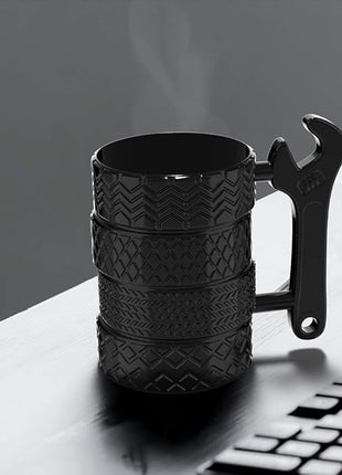 Tire Coffee Tea Mug Gift for Car Lovers Mechanics Car Enthusiasts Christmas Gifts for Man Birthday Gift