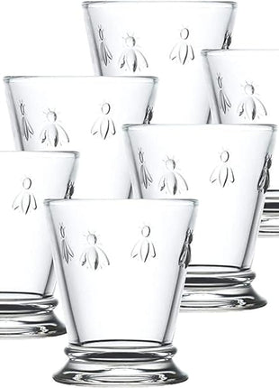 La Rochere Napoleon Bee Tumbler Set of 6 – La Rochere Bee Glassware Sets – Fancy Glassware Drinking Glasses (9 oz)