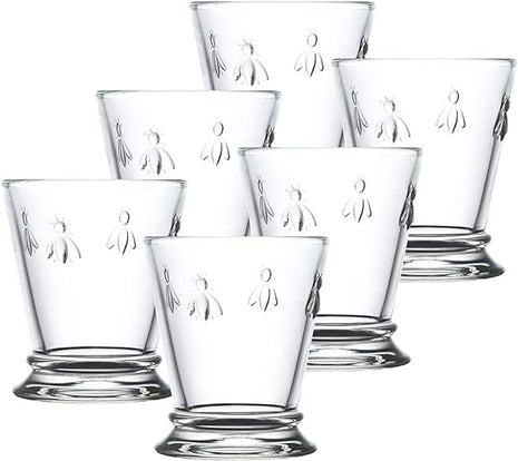 La Rochere Napoleon Bee Tumbler Set of 6 – La Rochere Bee Glassware Sets – Fancy Glassware Drinking Glasses (9 oz)