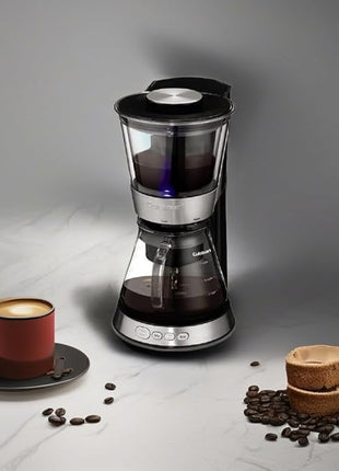 Cuisinart DCB-10P1 Automatic Cold Brew Coffeemaker with 7-Cup Glass Carafe, Silver and Black