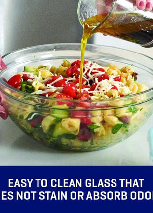 Anchor Hocking 10 Piece Mixing Bowl Set, Nesting Serving Bowls & Mixing Bowls (1 oz, 2 oz, 4 oz, 6 oz, 10 oz, 16 oz, 1 Qt, 1.5 Qt, 2.5 Qt, 3.5 Qt)