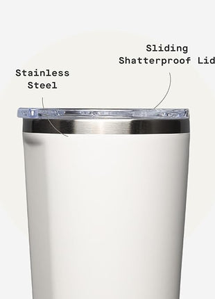 Corkcicle Classic Tumbler - Keeps Drinks Cold for 9 Hours & Hot for 3 - Triple-Insulated Stainless Steel - Holiday Tumbler Gift - 24 oz - Dune