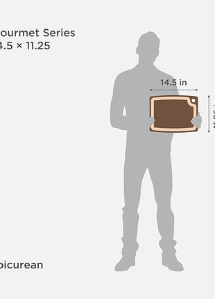 Epicurean Gourmet Series Cutting Board with Juice Groove, 14.5-Inch by 11.25-Inch, Nutmeg/Natural