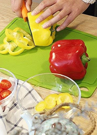 Liflicon Extra Large Thick Silicone Cutting Board 14.6'' x 10.43'' Chopping Board Flexible Cutting Mats Dishwasher Safe-Green
