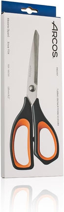 Arcos Kitchen Scissors 8 Inch Stainless Steel. Scissors for Meat Use. Polypropylene Handle and 235 mm Blade. Series Prochef. Black and Red Color