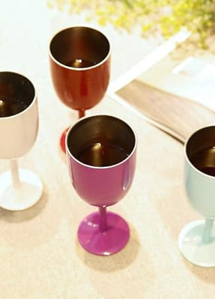 AMZUShome Stainless Steel Wine Glasses(2 Pack).Double Walled Vacuum Insulated Wine Tumbler Cups With Lid and Straw.Friendship,Christmas,Birthday Gifts for Women Men Friends Dad Mom(10oz Purple)