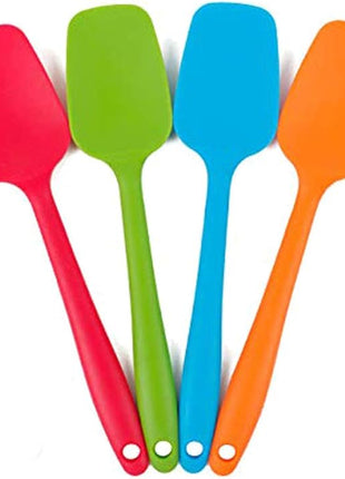 4 Piece Silicone Spatulas Heat Resistant 11inch Large Rubber Spatulas for Baking, Cooking, and Mixing Non-Stick Flexible Seamless Spatula with Stainless Steel Core