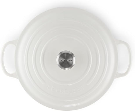 Le Creuset Enameled Cast Iron Signature Round Dutch Oven, 9 qt., White