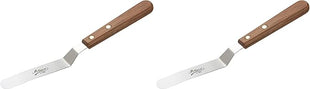 Ateco 1385 Offset Spatula with 4.5-Inch Stainless Steel Blade, Wood Handle, 4.5 Inch, natural (Pack of 2)
