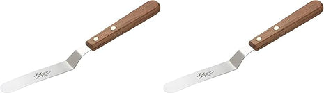Ateco 1385 Offset Spatula with 4.5-Inch Stainless Steel Blade, Wood Handle, 4.5 Inch, natural (Pack of 2)