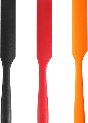 【3 Pack】Silicone Jar Spatula, Long Handle Jar Scraper Spurtle, Sourdough Spatula, Non-Stick Heat Resistant Cake Cream Spatulas Set, Small Spatulas for Kitchen Use