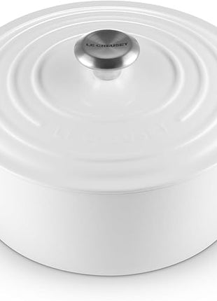 Le Creuset Enameled Cast Iron Signature Round Dutch Oven, 5.5 qt., White