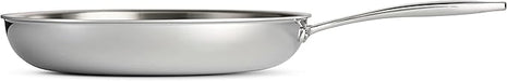 Tramontina Signature Tri-Ply Clad Stainless Steel 12-Inch Large Frying Pan, Induction-Ready Skillet, Dishwasher-Safe, NSF-Certified, Made in Brazil