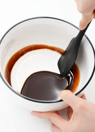 Silicone Spatula 3-piece Set, Ergonomic Handle High Heat-Resistant Spatulas, Non-stick Rubber Spatulas with Stainless Steel Core, Black