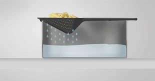 Joseph Joseph Scoop Colander Strainer Slotted Spoon, Large, Gray/Green