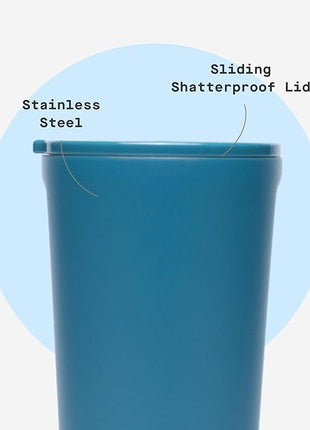 Corkcicle Classic Tumbler - Keeps Drinks Cold for 9 Hours & Hot for 3 - Triple-Insulated Stainless Steel - Holiday Tumbler Gift - 24 oz - North Shore