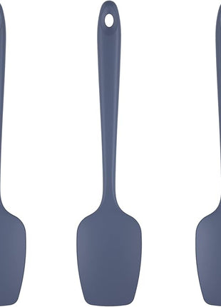 U-Taste Silicone Spoon Spatula Set, 600ºF High Heat Resistant Food Grade Flexible Rubber Scraper, Cooking Mixing Baking Kitchen Utensils Set of 3 (Midnight Blue)