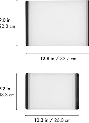OXO Good Grips 2-Piece Cutting Board Set, Cutting Boards for Kitchen Prep, Non-Porous Double-Sided Design, Dishwasher-Safe, Durable Kitchen Essentials