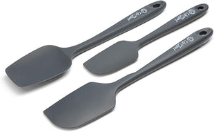 UpGood Silicone Spatula Set 600°F - High Heat Resistant Nonstick, Small and Large Kitchen Spatulas - Flexible BPA Free Professional Grade Cookware - Utensils for Cooking, Baking, Mixing(3 Pcs, Grey)