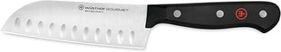 WÜSTHOF Gourmet 5" Hollow Edge Santoku Knife, Black