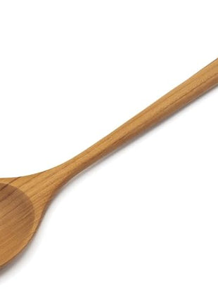 FAAY 12 Inches Teak Flat Spoon, Wooden Spoons for Cooking, Handcrafted Utensil Tools from High Moist Resistance Golden Teak Wood | Durable, Healthy for Non Stick Cookware