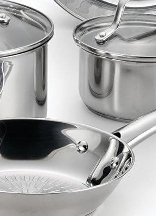 T-fal Performa Stainless Steel Sauté Pan 10.5 Inch Oven Broiler Safe 500F Cookware, Pots and Pans, Dishwasher Safe Silver