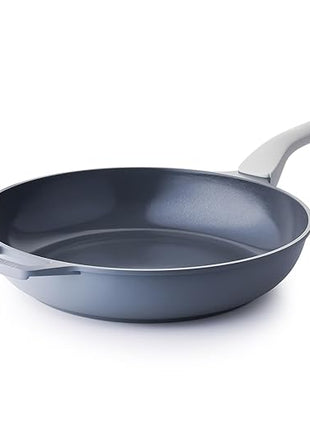 PRICUSIS Nonstick Ceramic Frying Pan, 8/10/12 Inch Non Toxic Skillet, Egg & Omelet & Chef's Pan, Induction Compatible & Oven Safe, Dishwasher Safe,PTFE PFAS & PFOA Free (12 Inch, Gray)