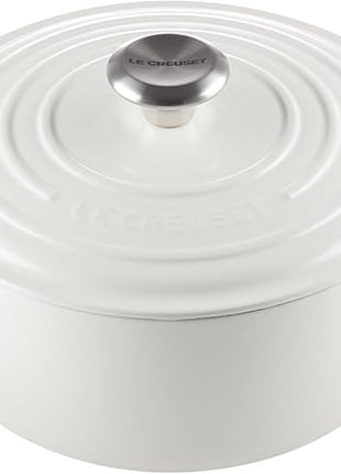 Le Creuset Enameled Cast Iron Signature Round Dutch Oven, 4.5 qt., White